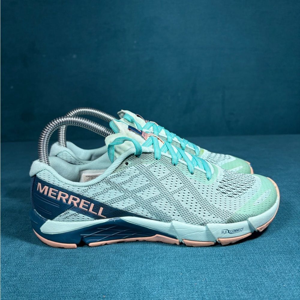 Merrell Women's Size 6.5 Bare Access Flex Blue Running Shoes - Picture 3 of 8